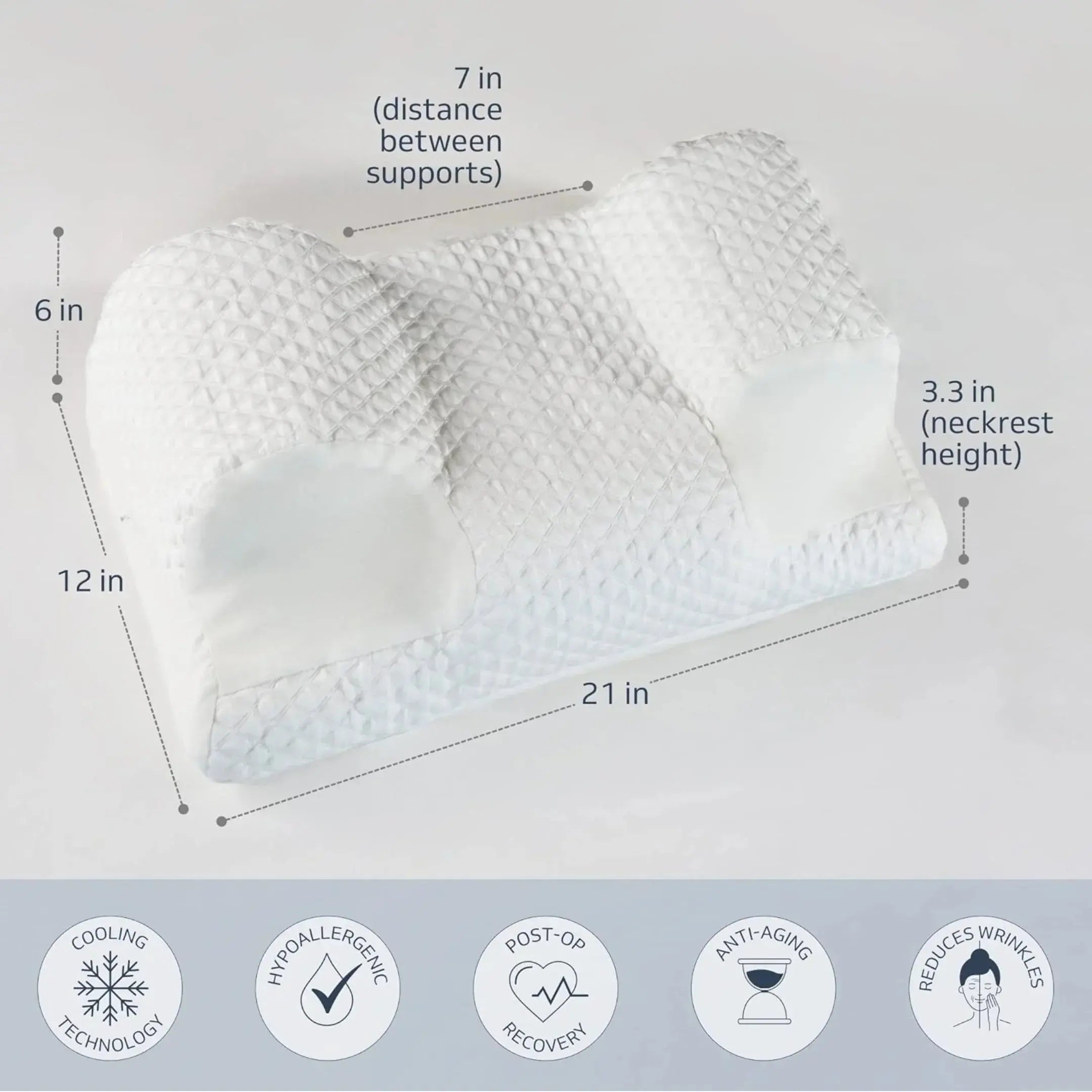 Slumblr® Ergonomic Memory Foam Pillow Contour Cooling Slumblr