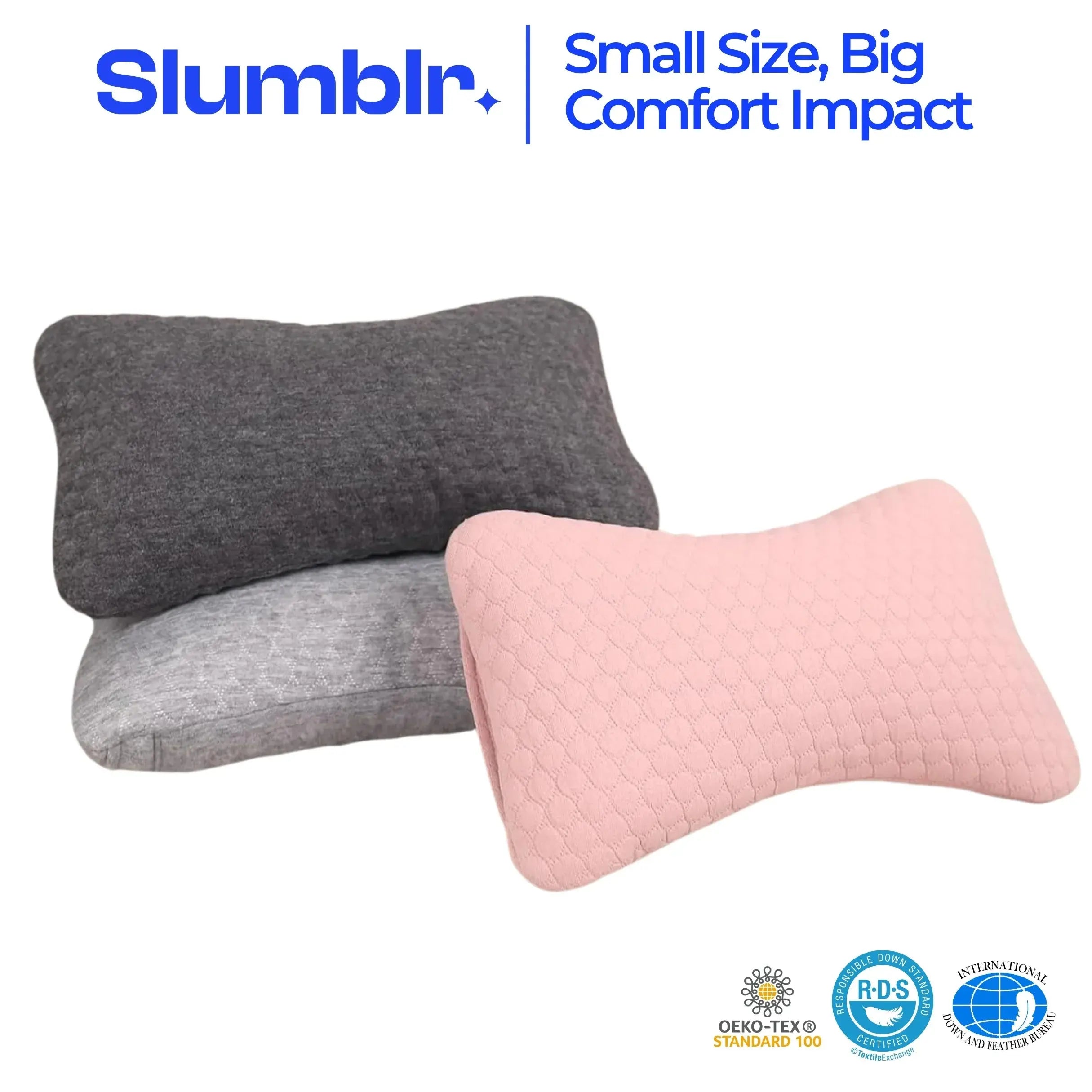 Slumblr® Mini Travel Comfort Pillow (2 Pcs) Slumblr
