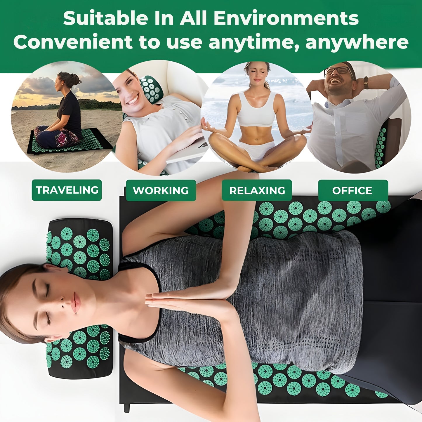 Slumblr® Acupressure Relaxation Mat and Pillow Set