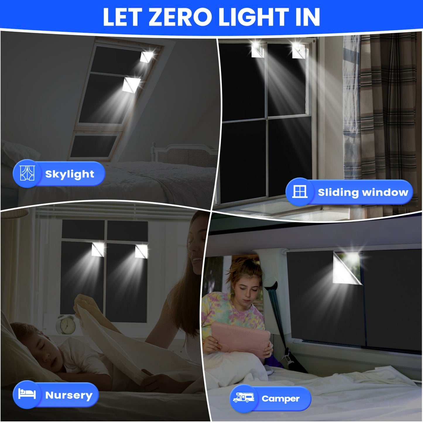 Slumblr® Magnetic Portable Blackout Window Shades