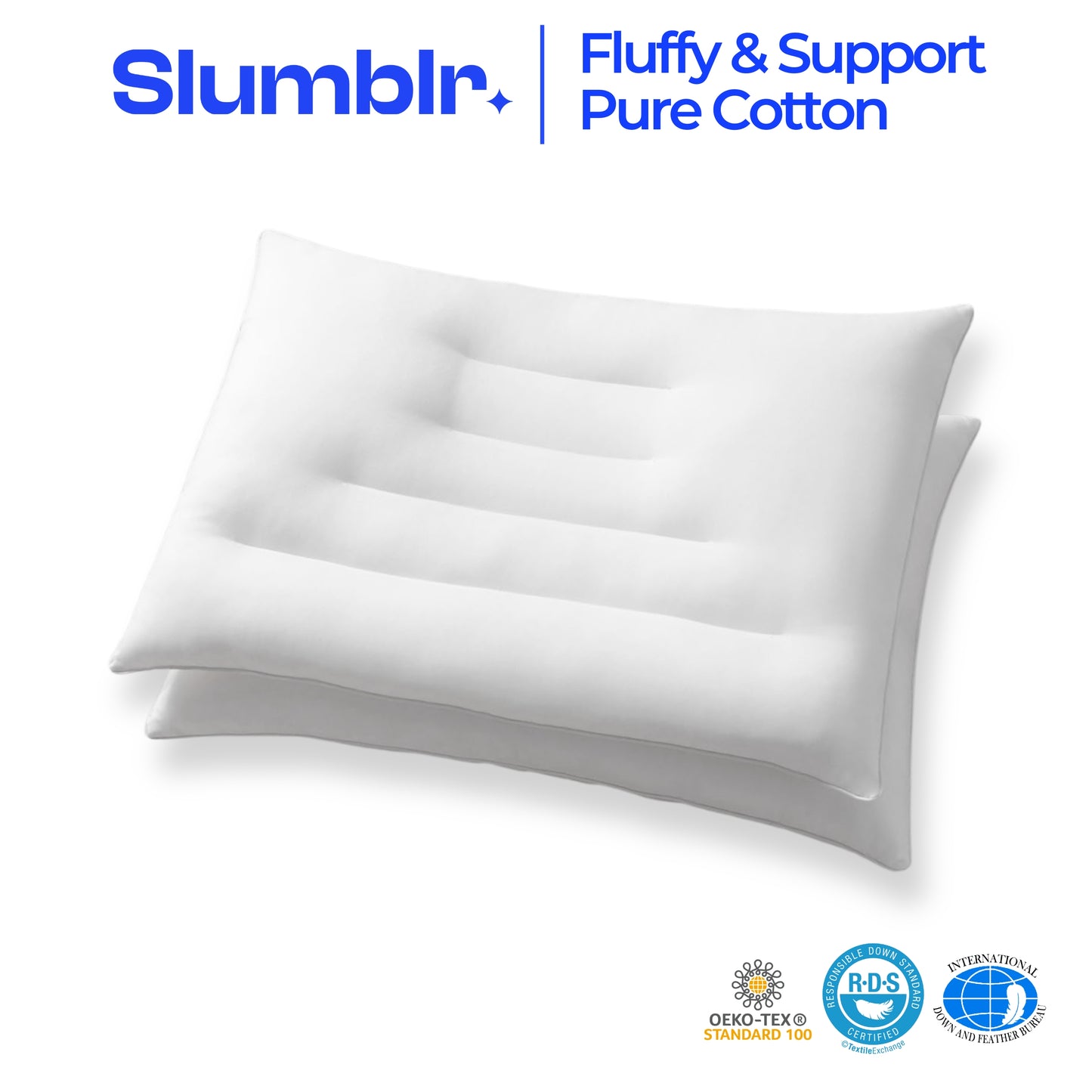 Slumblr® Pure Cotton Low Loft Pillow