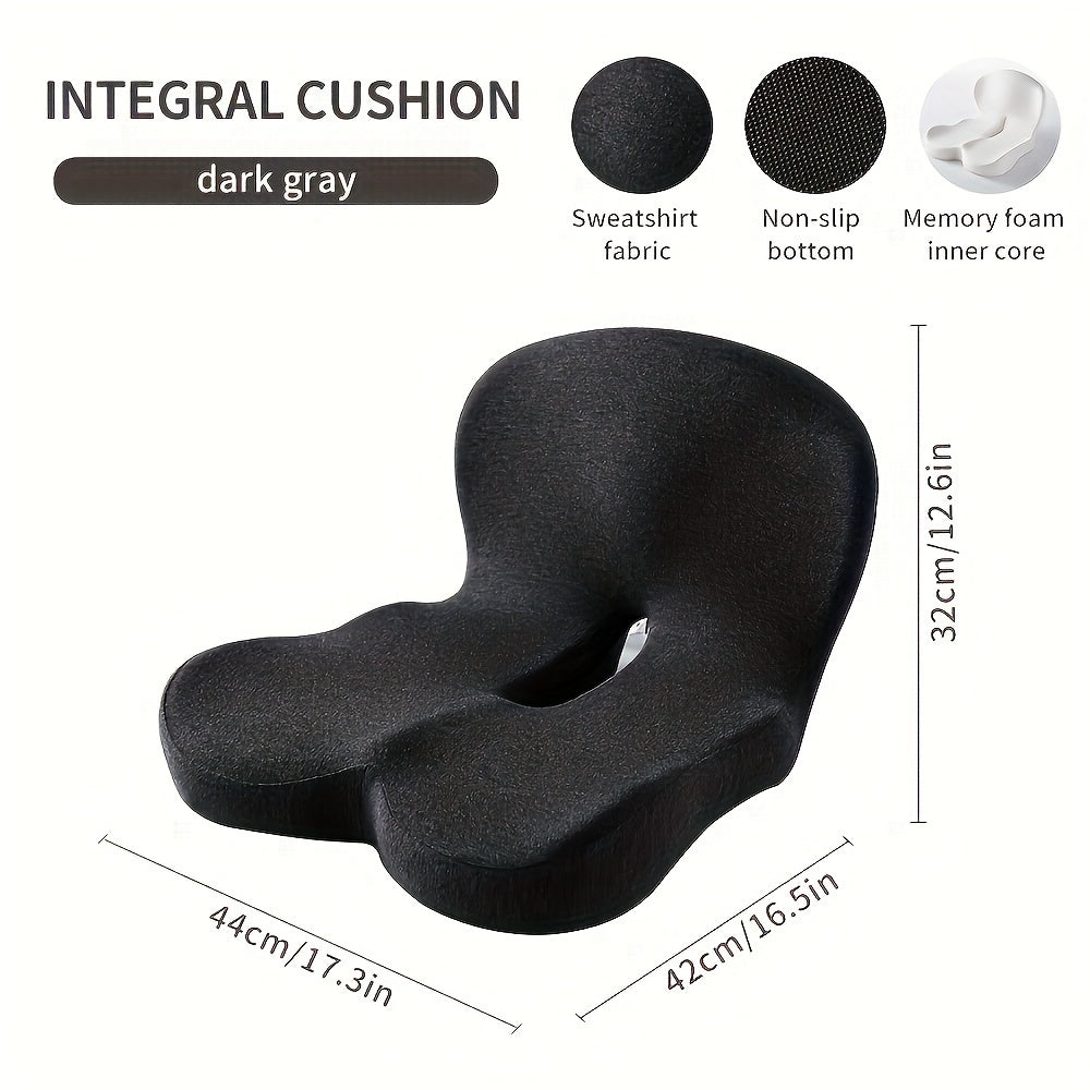 Ergonomic Seat Cushion with Hand Washable Cover Waist & Hip Support Comfort Orthopedic Cushion for Office Car Home