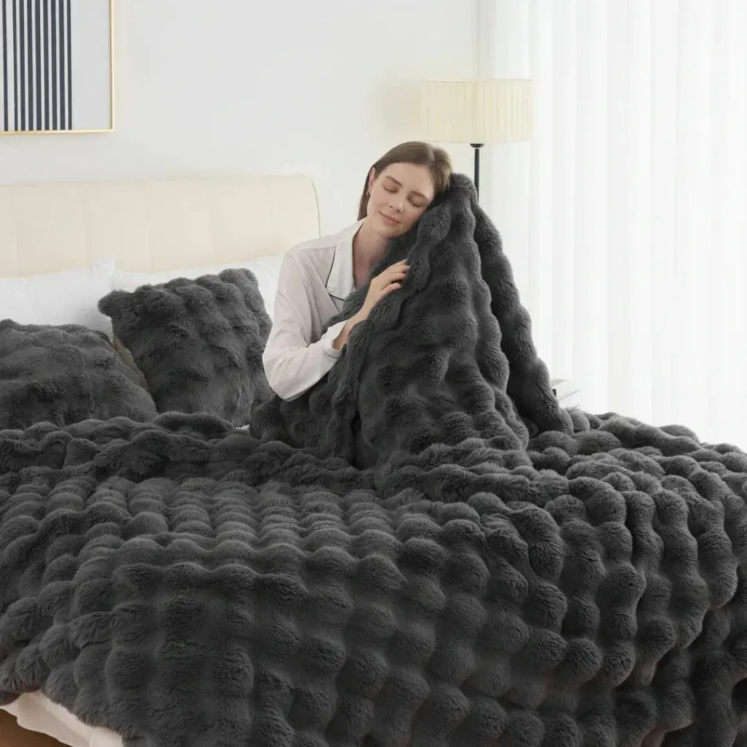 Slumblr® Cozy Faux Rabbit Fleece Throw Blanket Slumblr