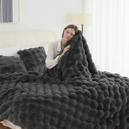 Slumblr® Cozy Faux Rabbit Fleece Throw Blanket Slumblr