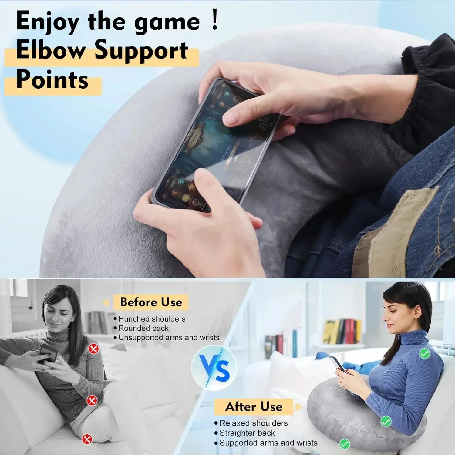 Slumblr® U-Shaped Gaming Pillow Slumblr