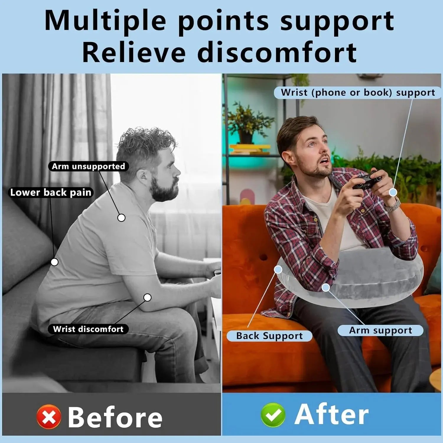 Slumblr® U-Shaped Gaming Pillow Slumblr