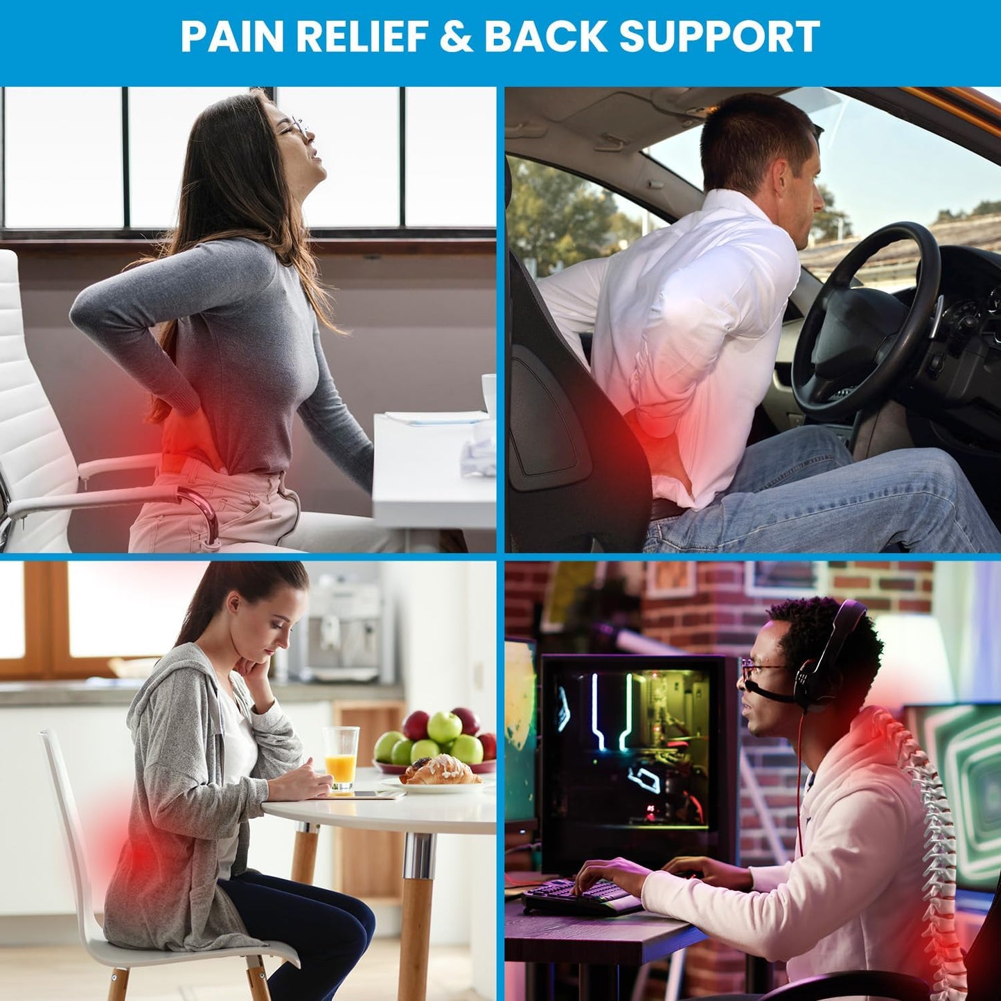 Slumblr® Lumbar Support Pillow for Back Pain Relief