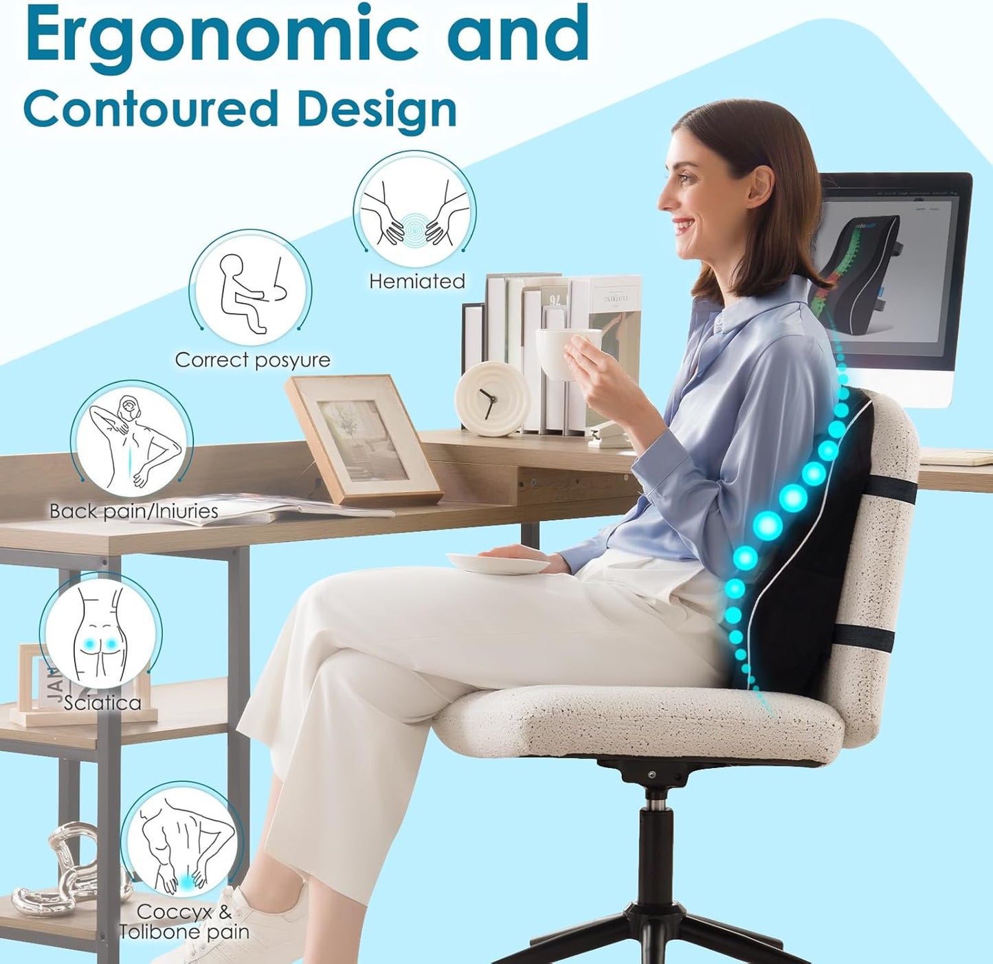 Slumblr® Lumbar Support Pillow for Back Pain Relief