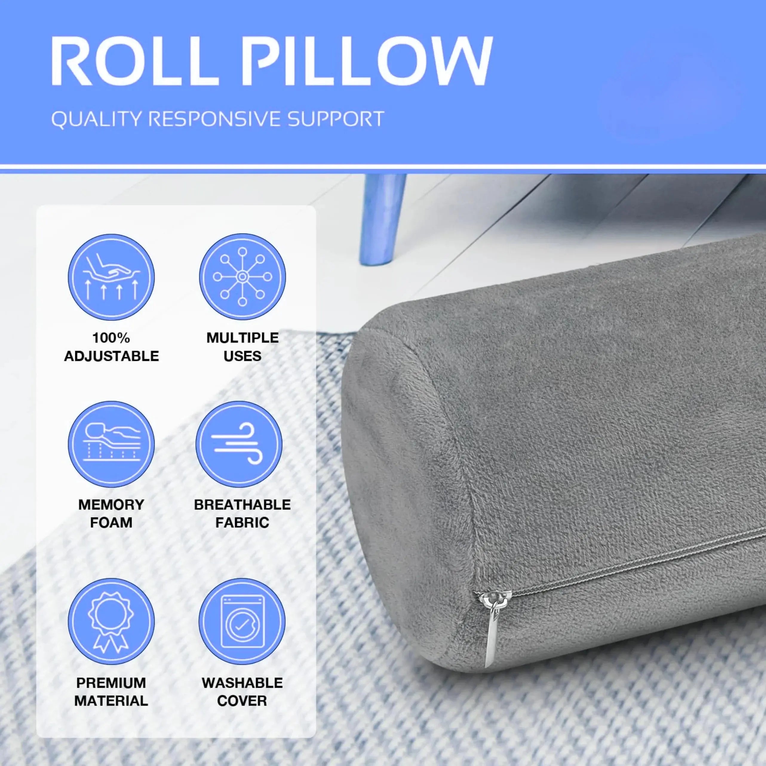 Slumblr® Neck Roll Bolster Pillow (2 Packs) Slumblr