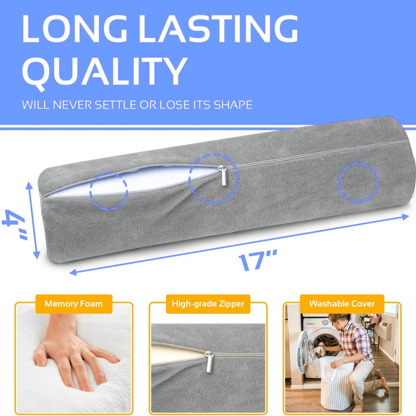 Slumblr® Neck Roll Bolster Pillow (2 Packs)