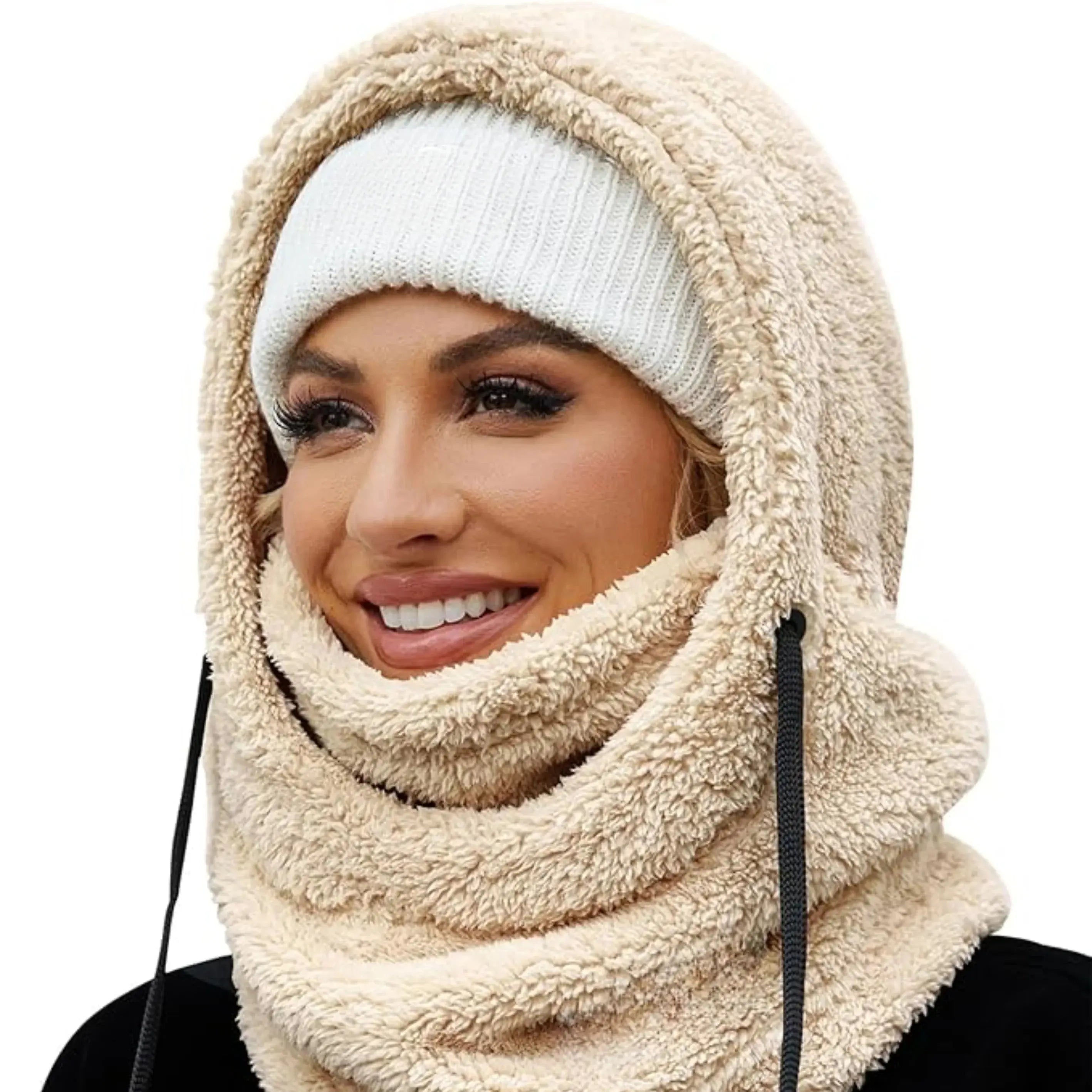 Slumblr® Winter Fleece-lined Hooded Beanie Scarf Travel Slumblr