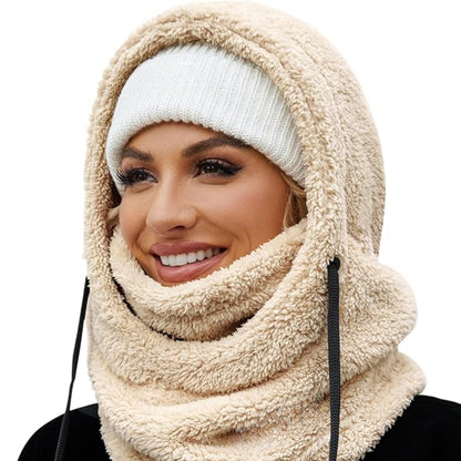 Slumblr® Winter Fleece-lined Hooded Beanie Scarf Travel