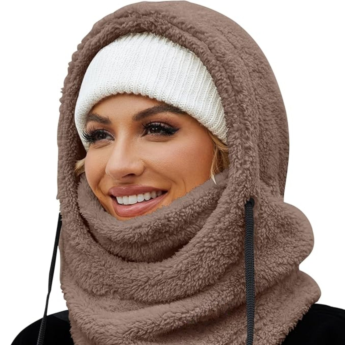 Slumblr® Winter Fleece-lined Hooded Beanie Scarf Travel