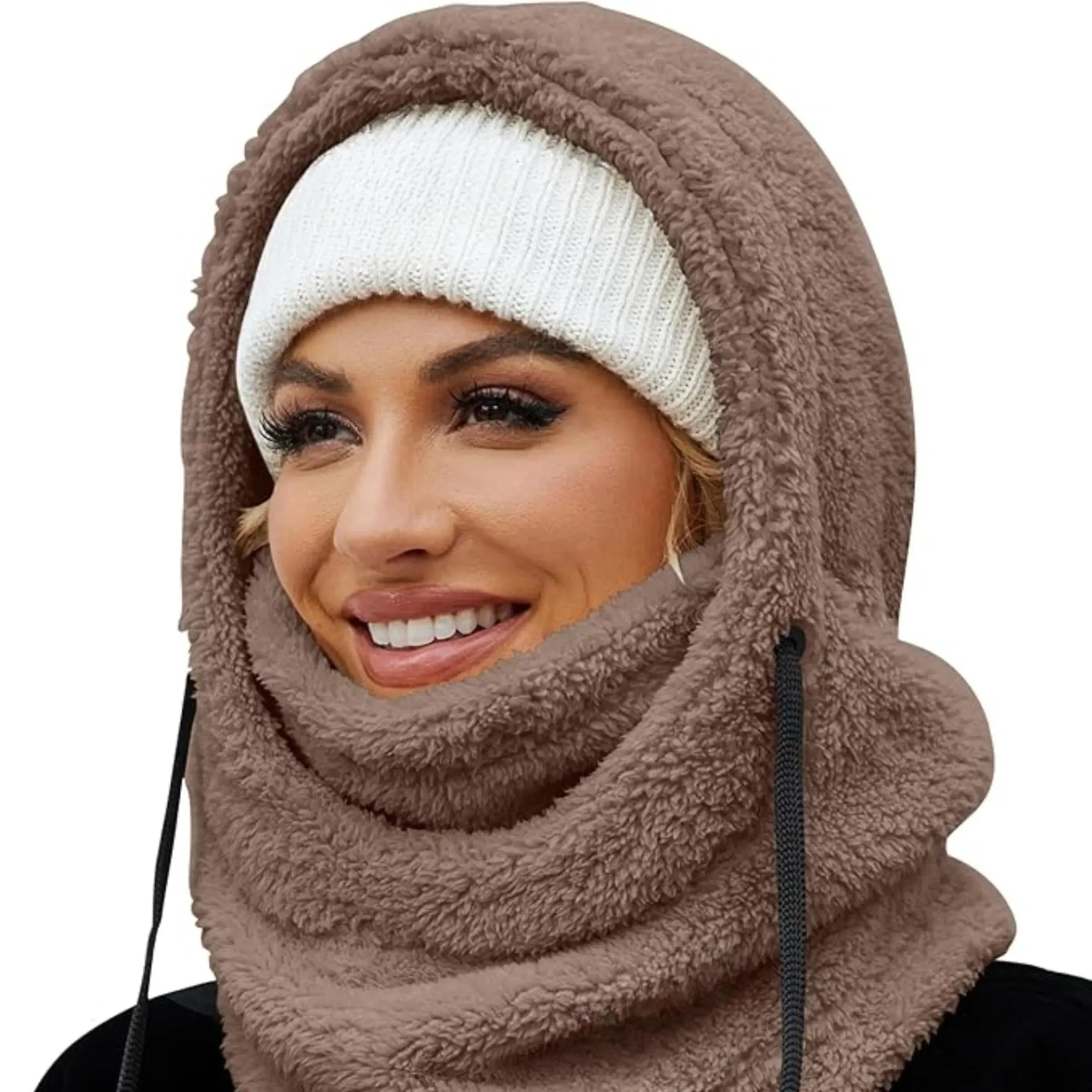 Slumblr® Winter Fleece-lined Hooded Beanie Scarf Travel Slumblr
