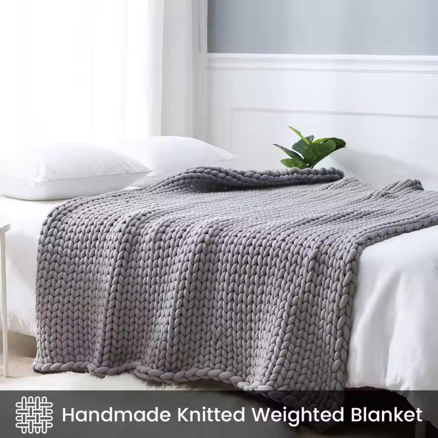 Slumblr® Handmade Minimalist Chunky Knitted Weighted Blanket