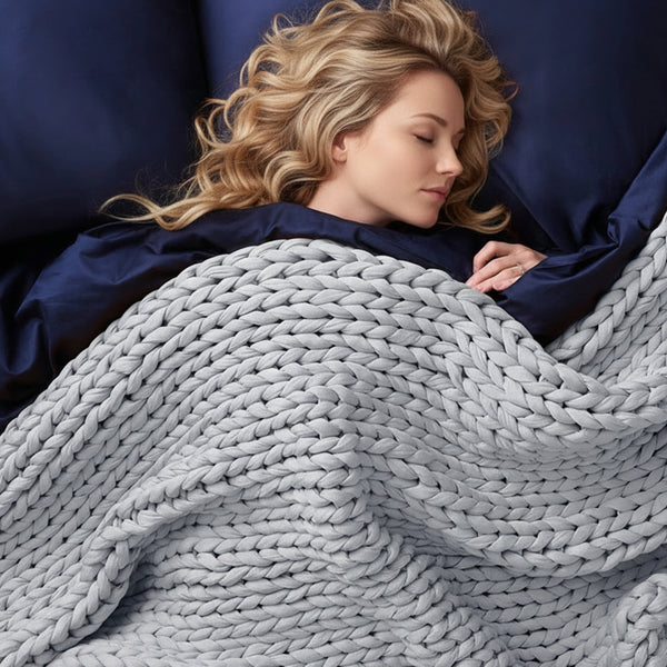 Slumblr® Handmade Minimalist Chunky Knitted Weighted Blanket