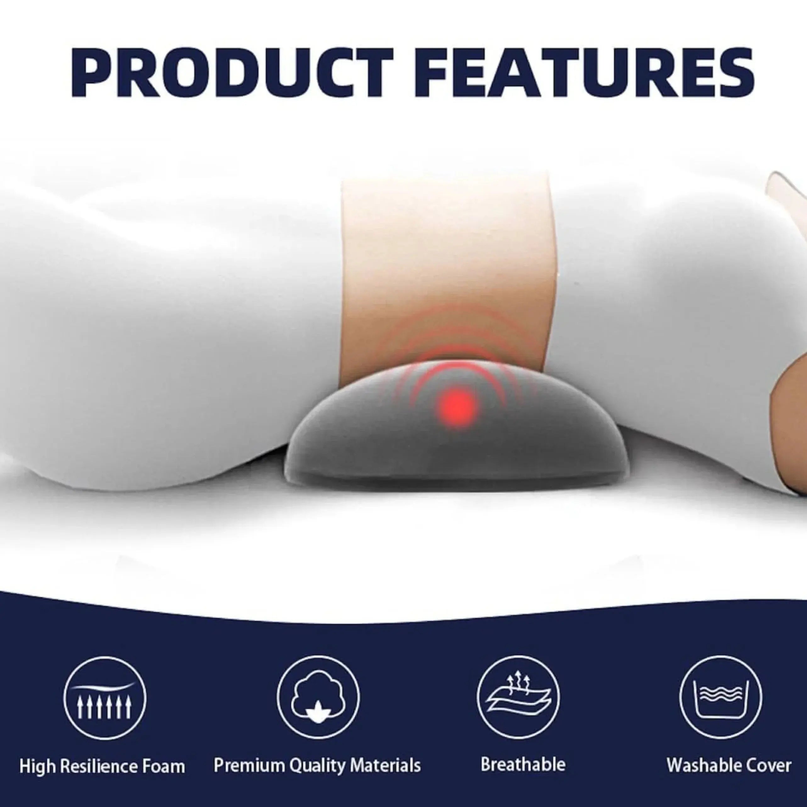 Slumblr® Lumbar Memory Foam Support Cushion Slumblr