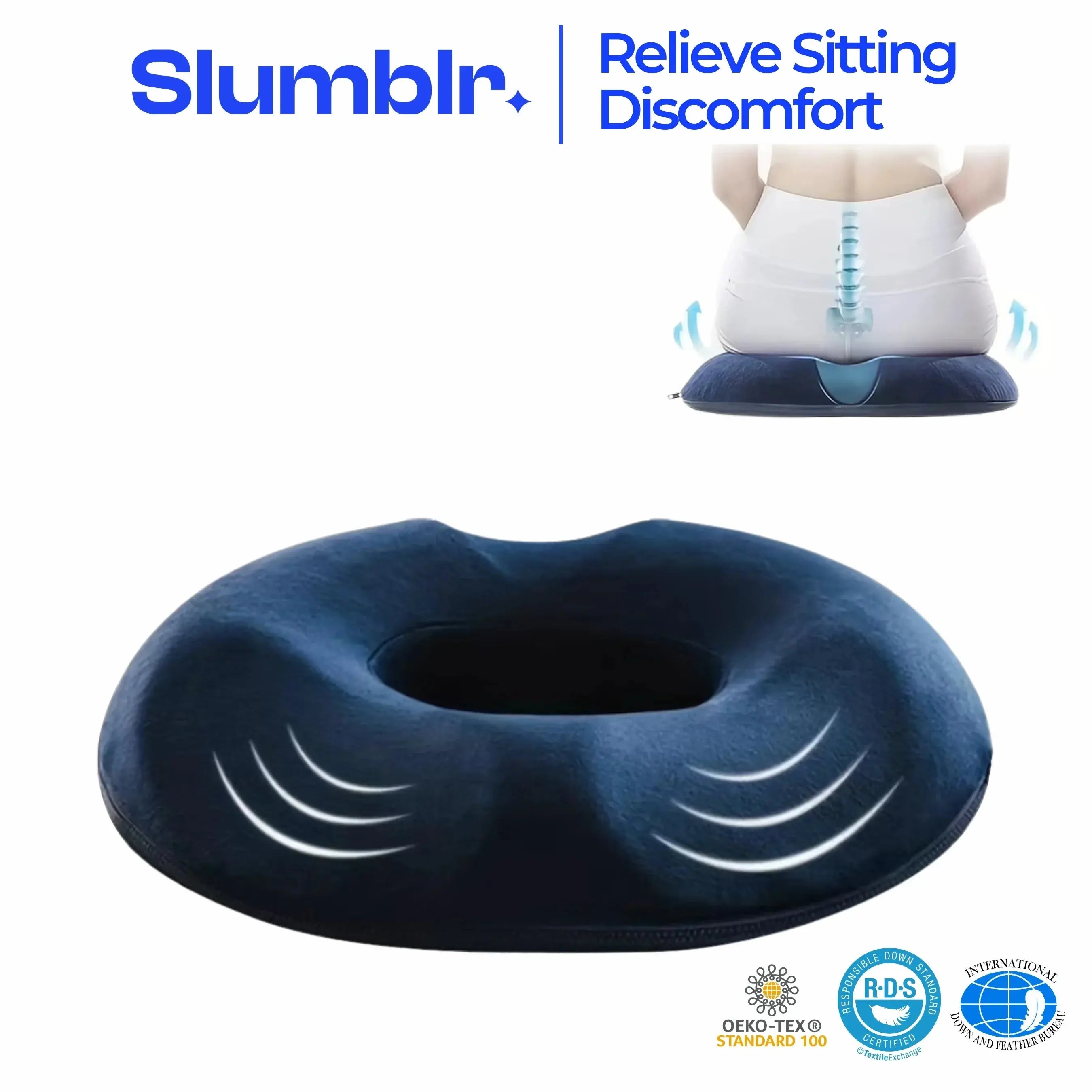 Slumblr® Donut Pillow Chair Cushion Slumblr