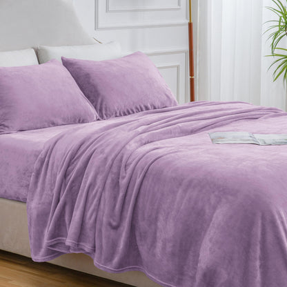 Slumblr® Flannel Fleece Bedding Set (Sheet & 2 Pillowcases)