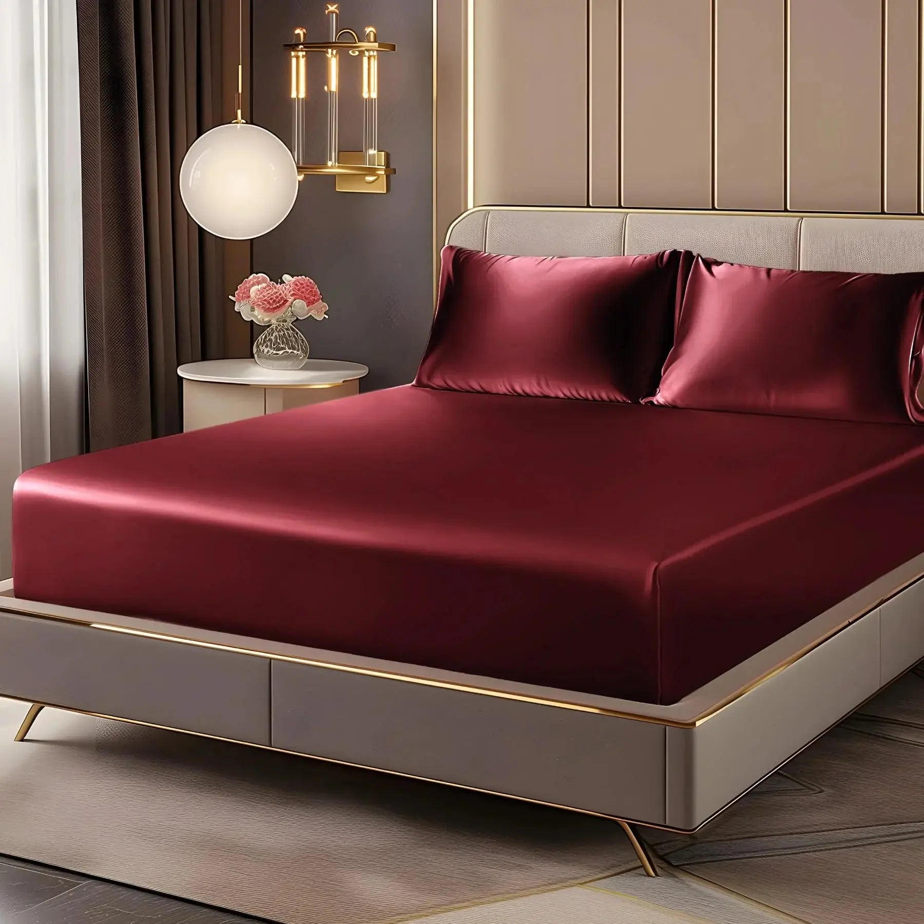 Slumblr® Luxury Satin Fitted Sheet Set 3pcs Slumblr