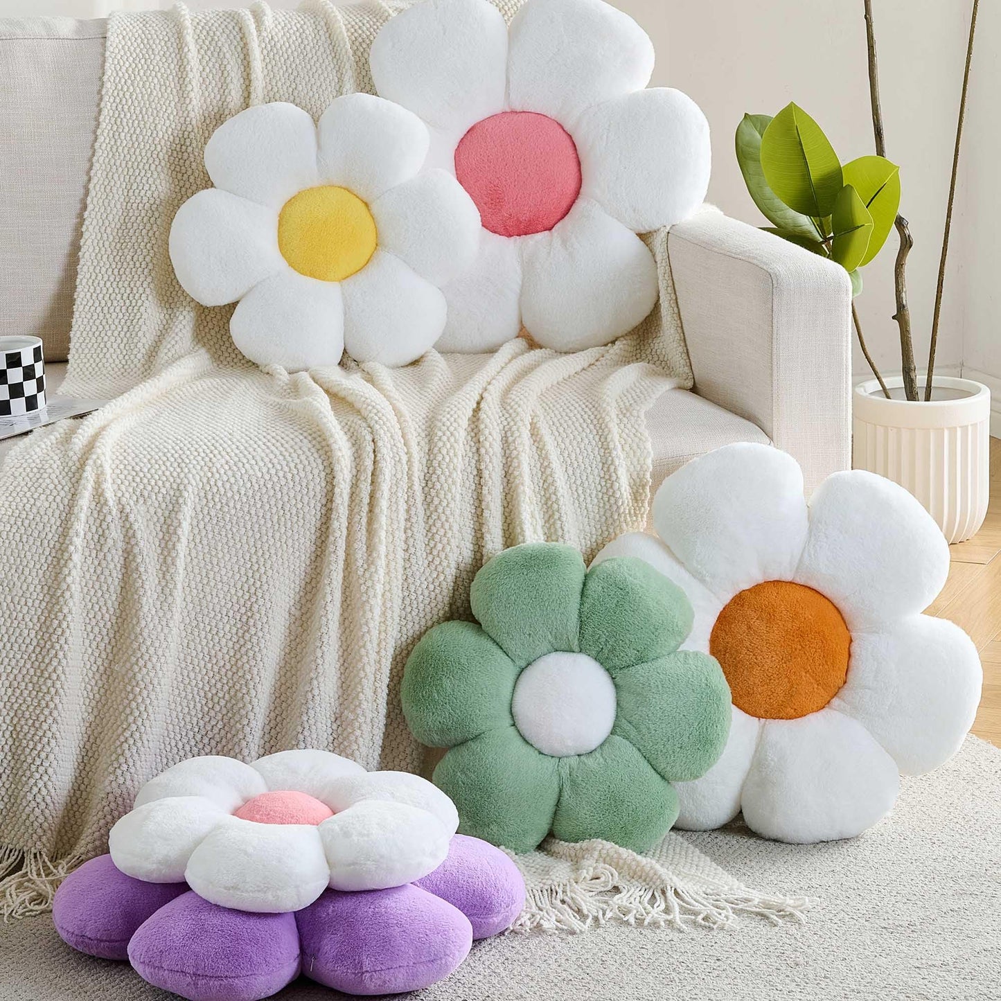 Slumblr® Flower Plush Decorative Cushion