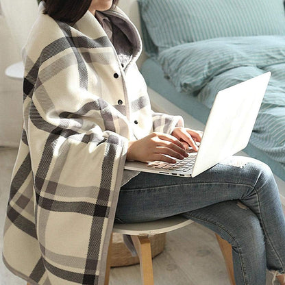 Slumblr® Fleece Wearable Plaid Blanket