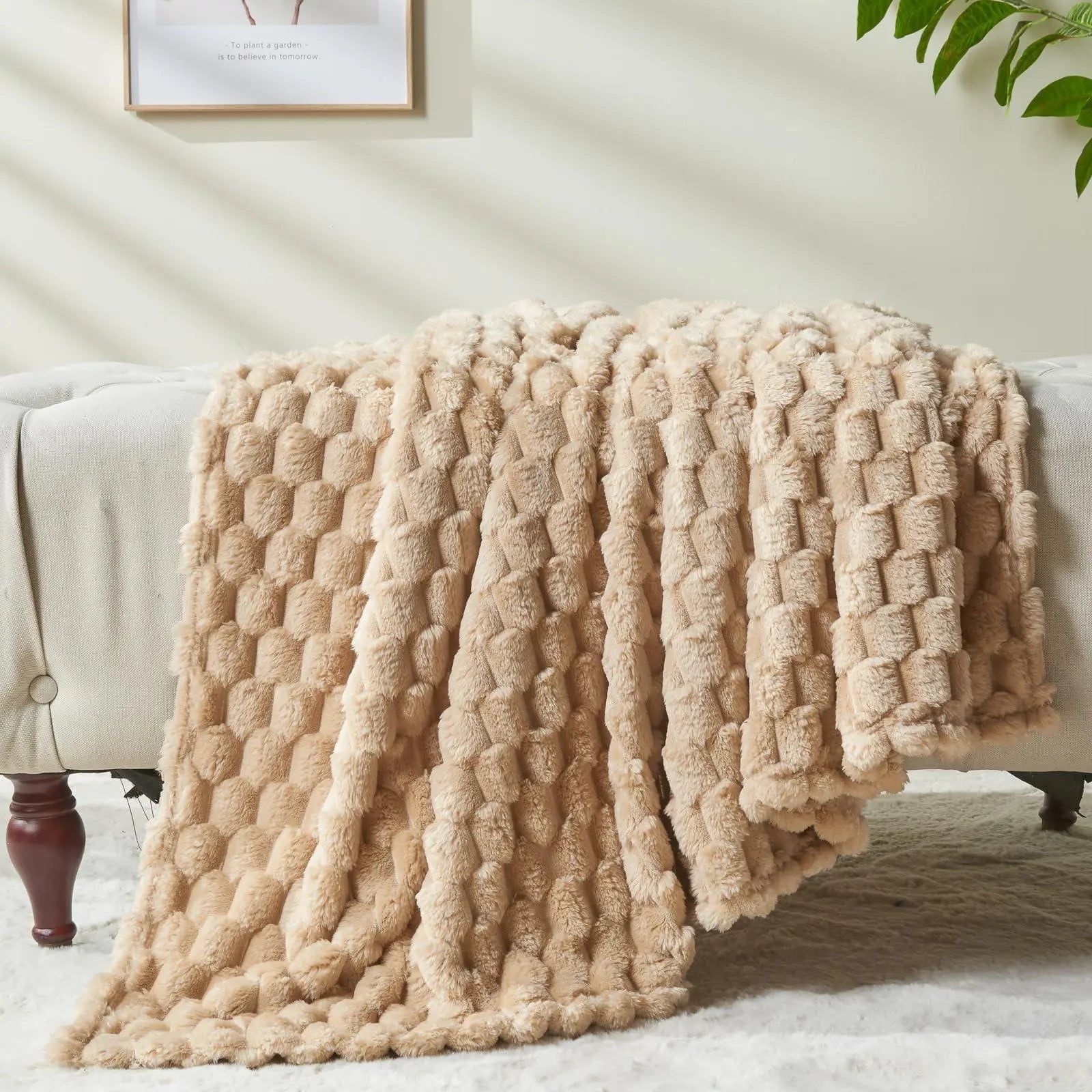 Slumblr® 3D Clouds Silky Flannel Fleece Blanket Slumblr