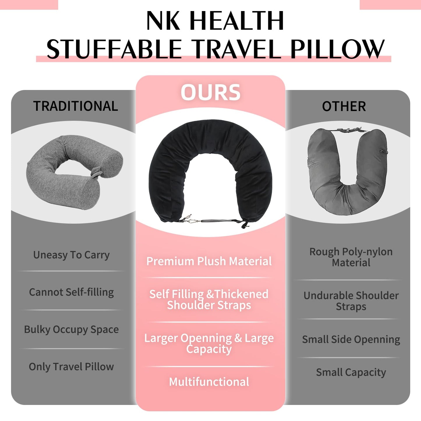 Slumblr® Fillable Travel Neck Pillow