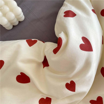 Slumblr® Korean Style Love Heart Bedding Set 4pcs