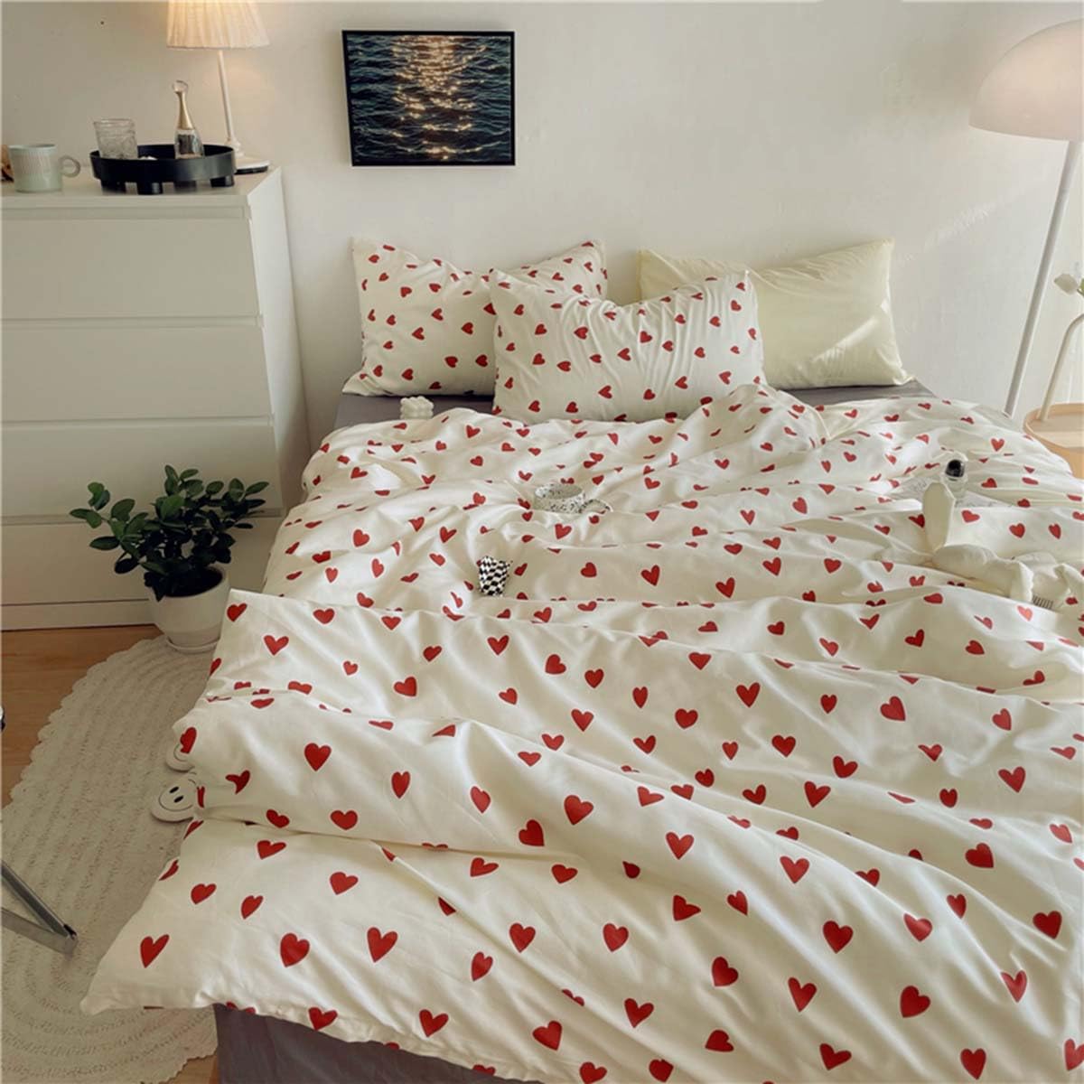 Slumblr® Korean Style Love Heart Bedding Set 4pcs