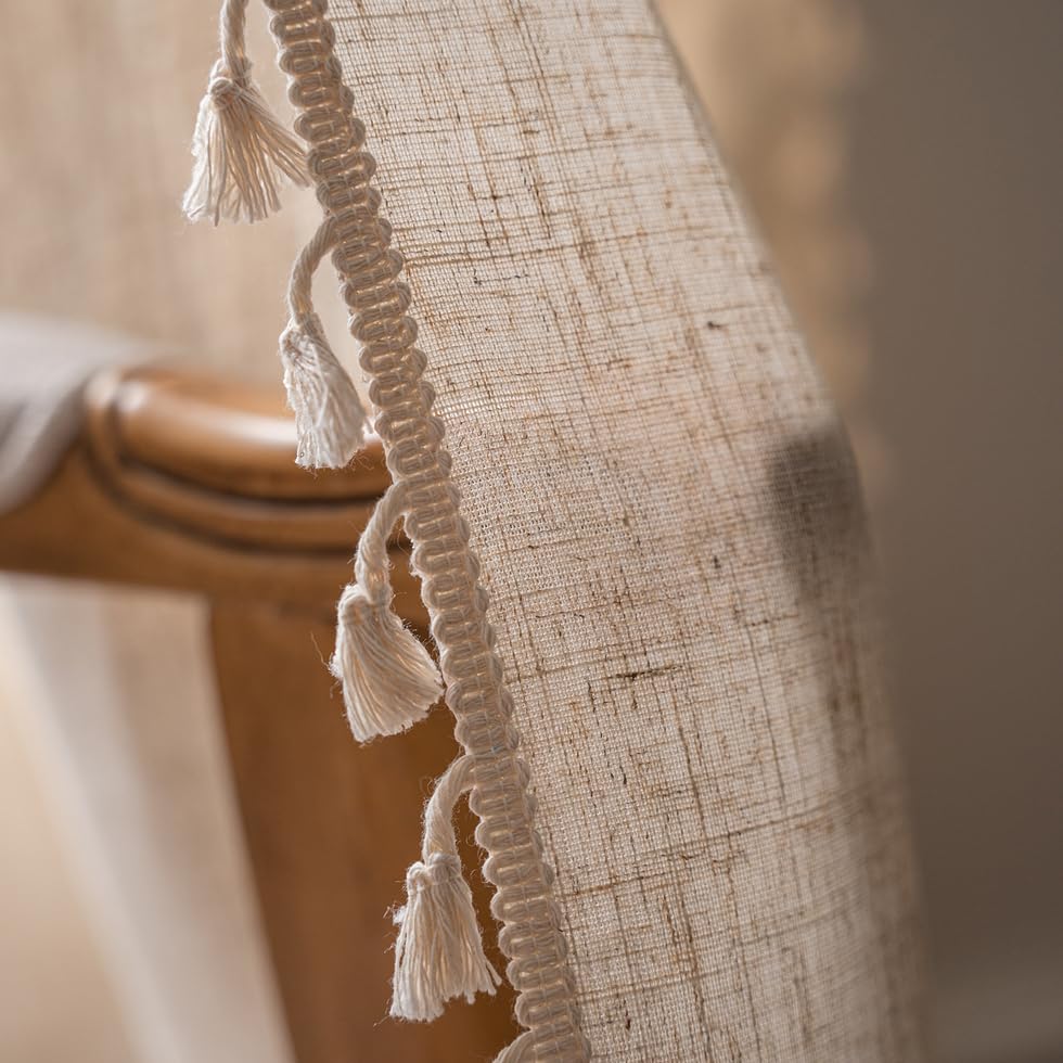 Slumblr® Boho Cotton Linen Curtain Set (2pcs)