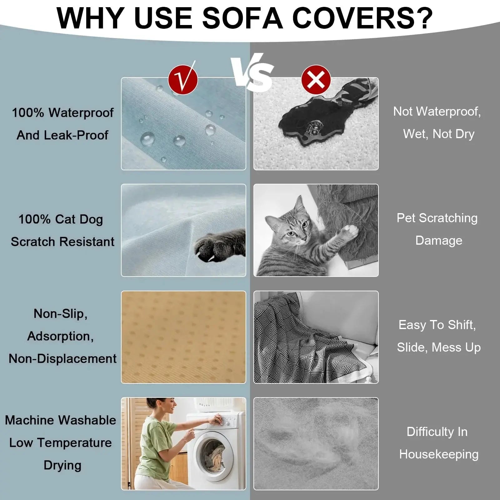 Slumblr® Waterproof Solid Color Sofa Cover Blanket Slumblr