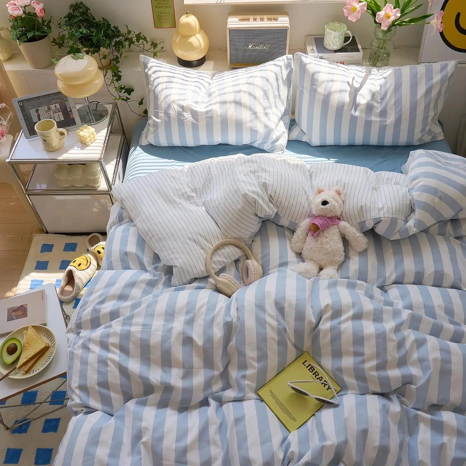 Slumblr® Cotton Crepe Striped Quilt Set Slumblr