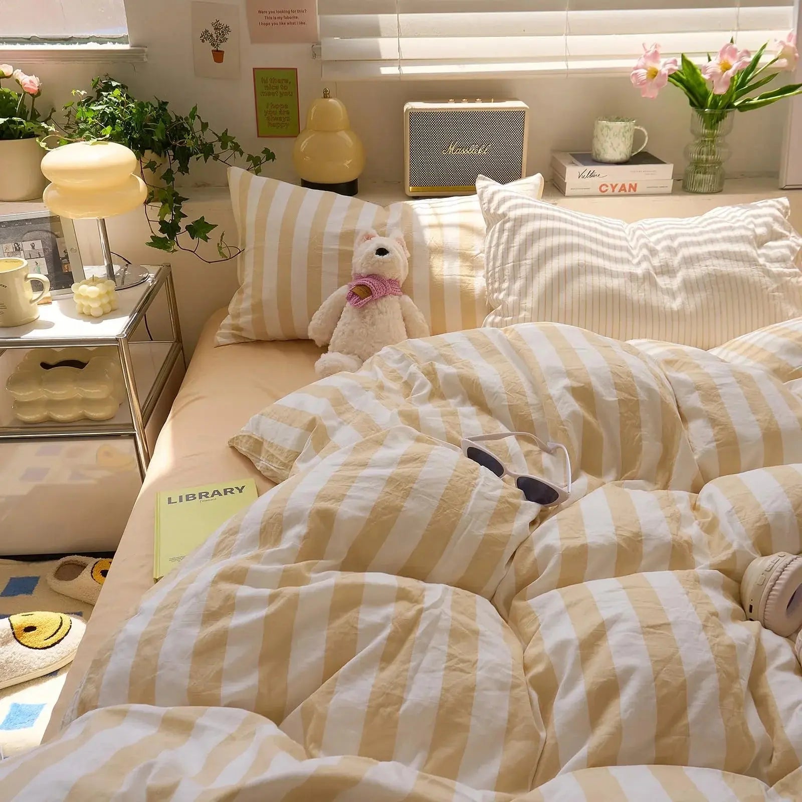 Slumblr® Cotton Crepe Striped Quilt Set Slumblr