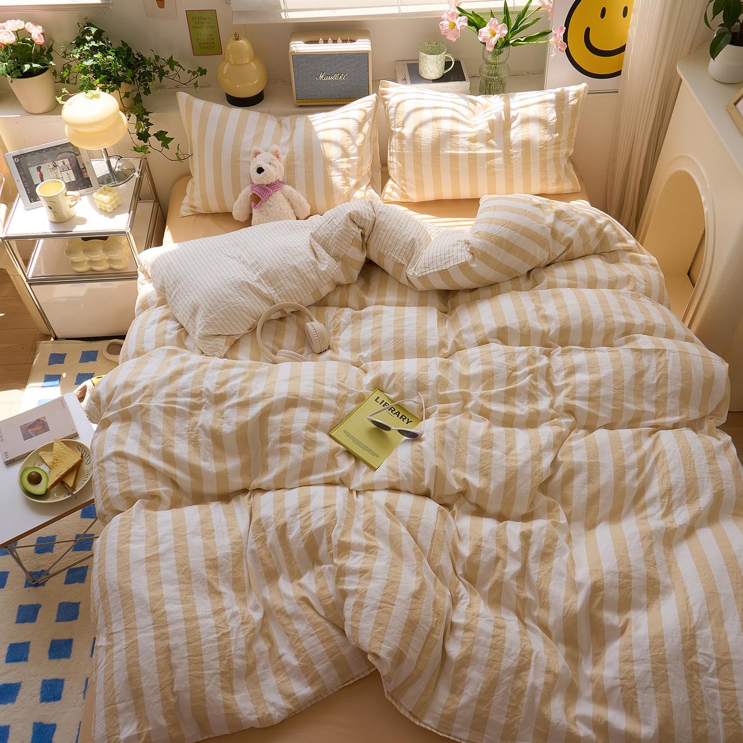 Slumblr® Cotton Crepe Striped Quilt Set
