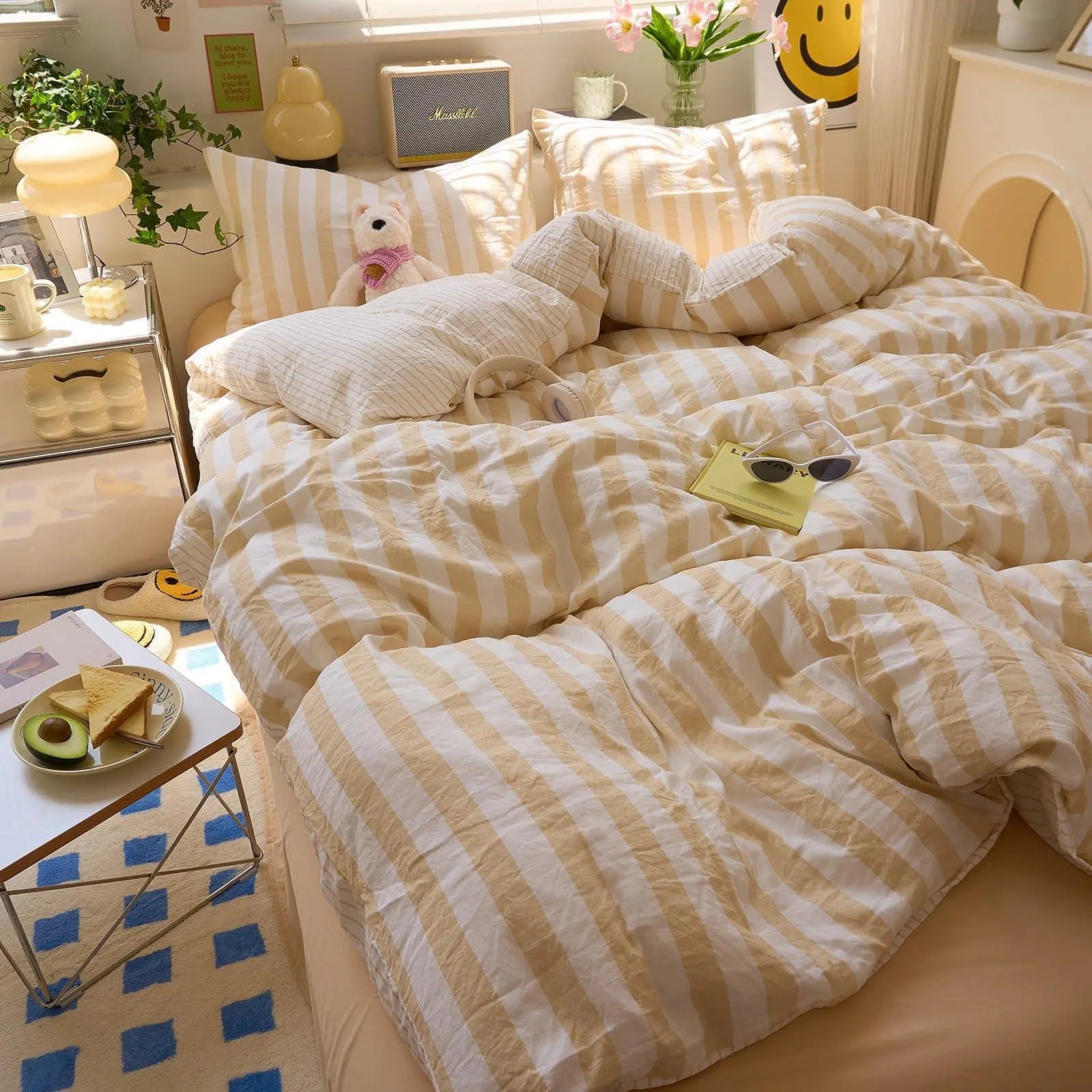 Slumblr® Cotton Crepe Striped Quilt Set Slumblr