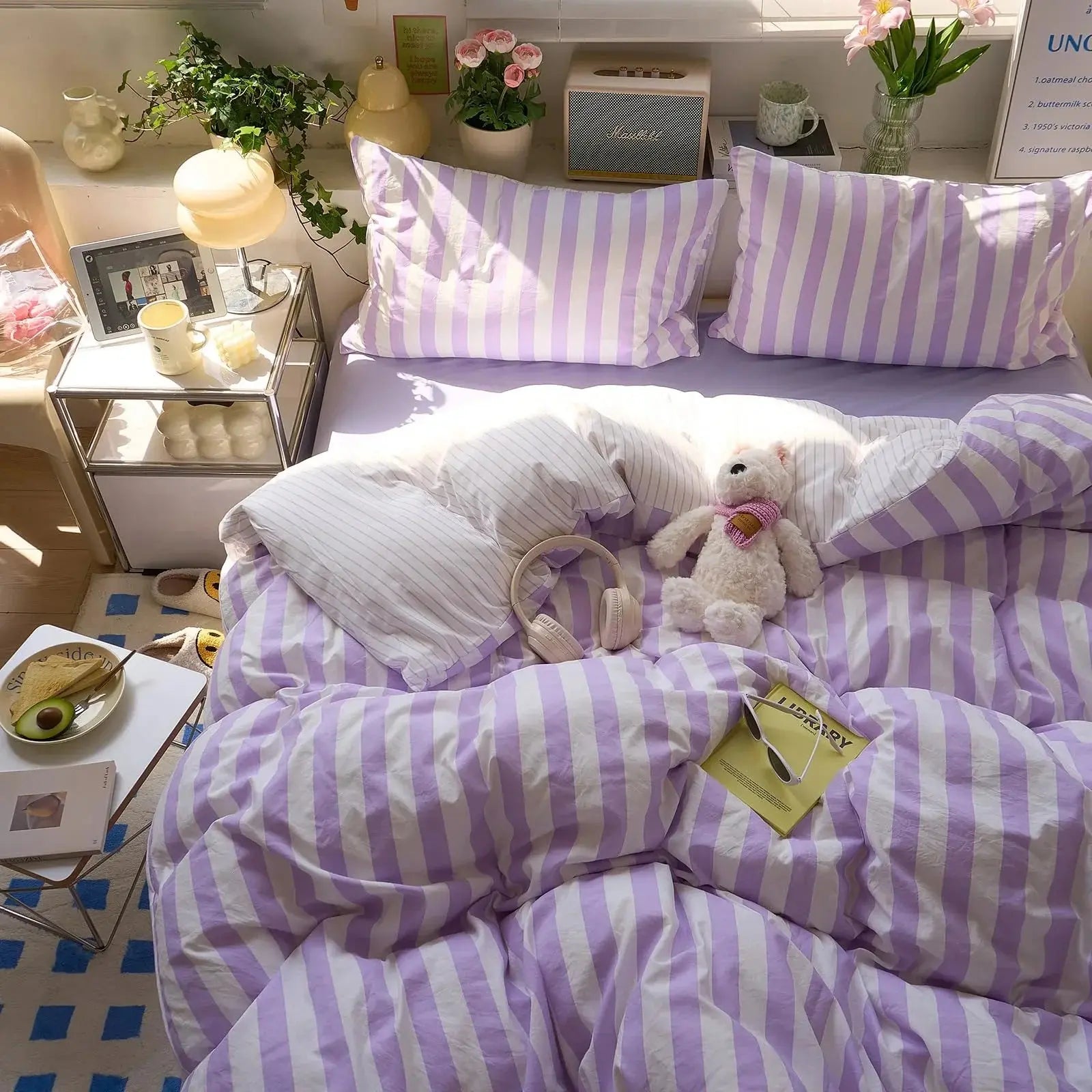 Slumblr® Cotton Crepe Striped Quilt Set Slumblr