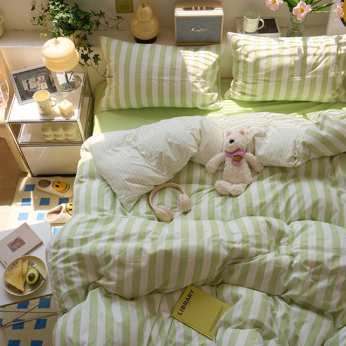 Slumblr® Cotton Crepe Striped Quilt Set