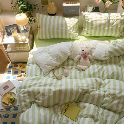 Slumblr® Cotton Crepe Striped Quilt Set
