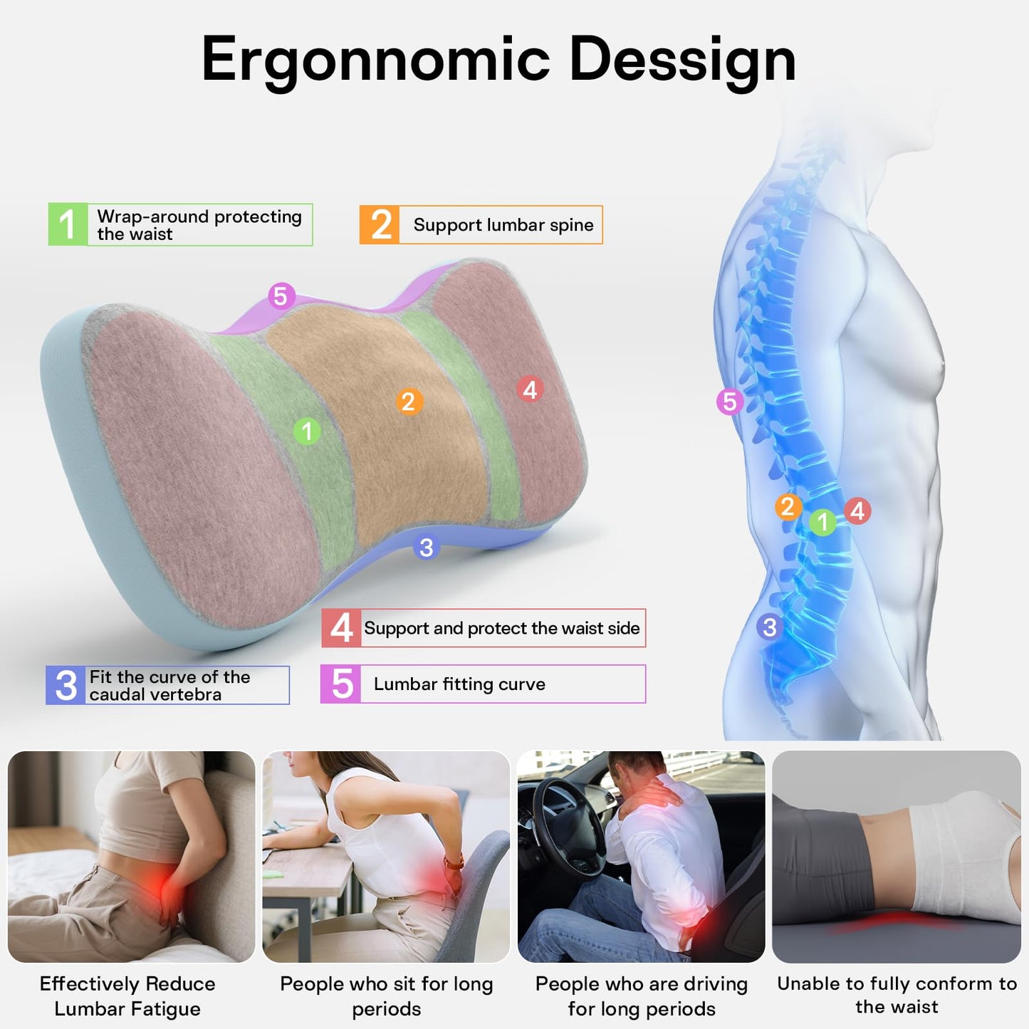 Slumblr® Ergonomic Lumbar Support Cushion