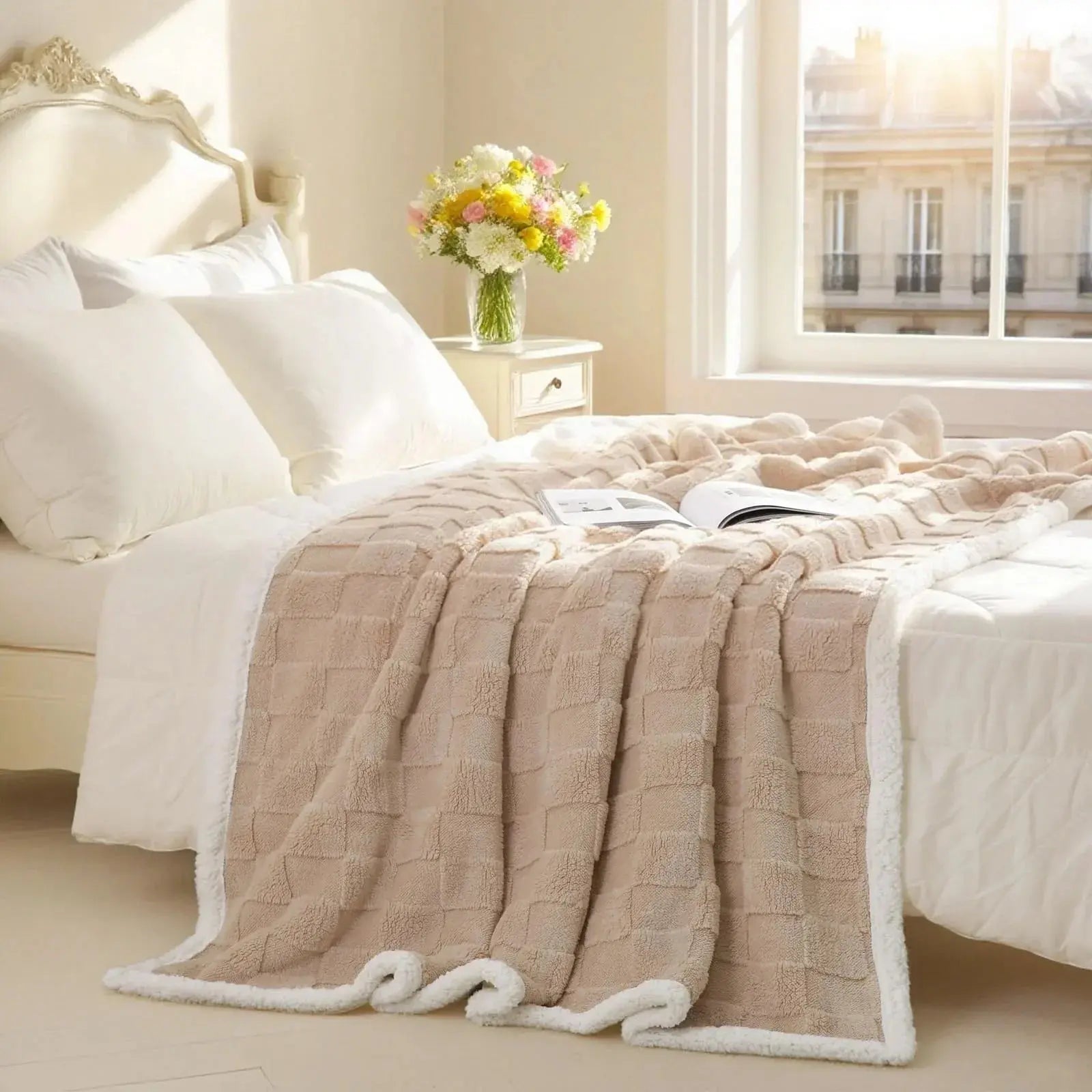 Slumblr® Sherpa Flannel Throw Blanket Slumblr