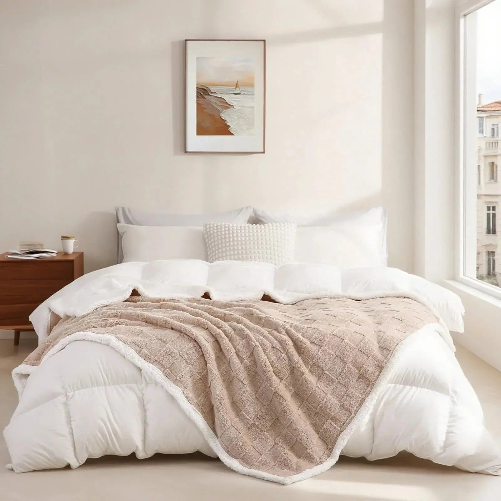 Slumblr® Sherpa Flannel Throw Blanket Slumblr