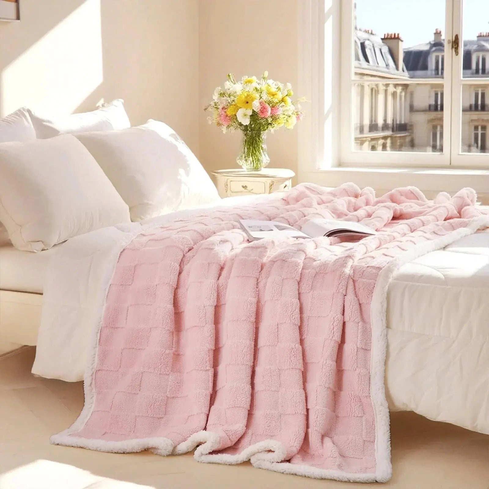 Slumblr® Sherpa Flannel Throw Blanket Slumblr