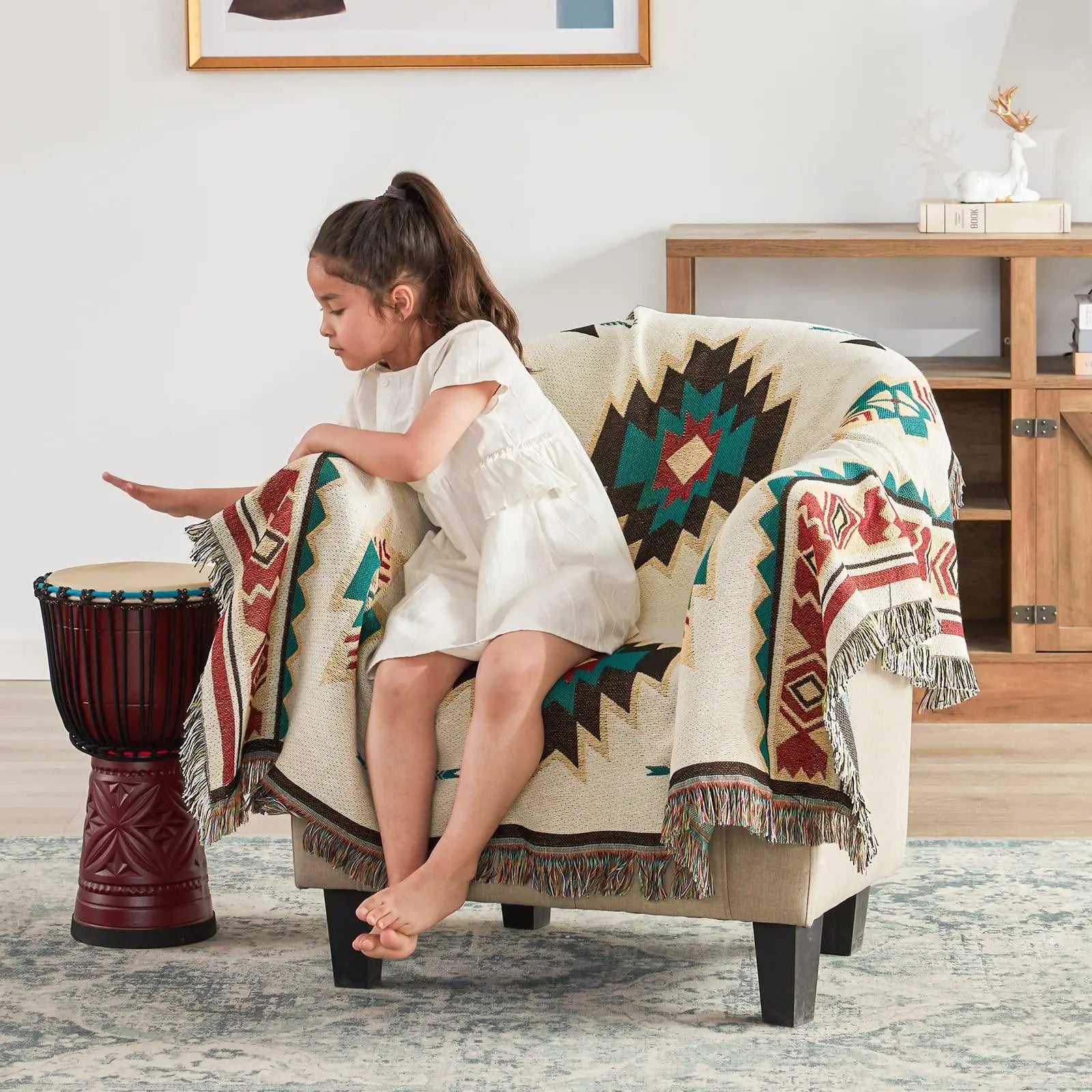 Slumblr® Aztec Boho Woven Throw Blanket Slumblr