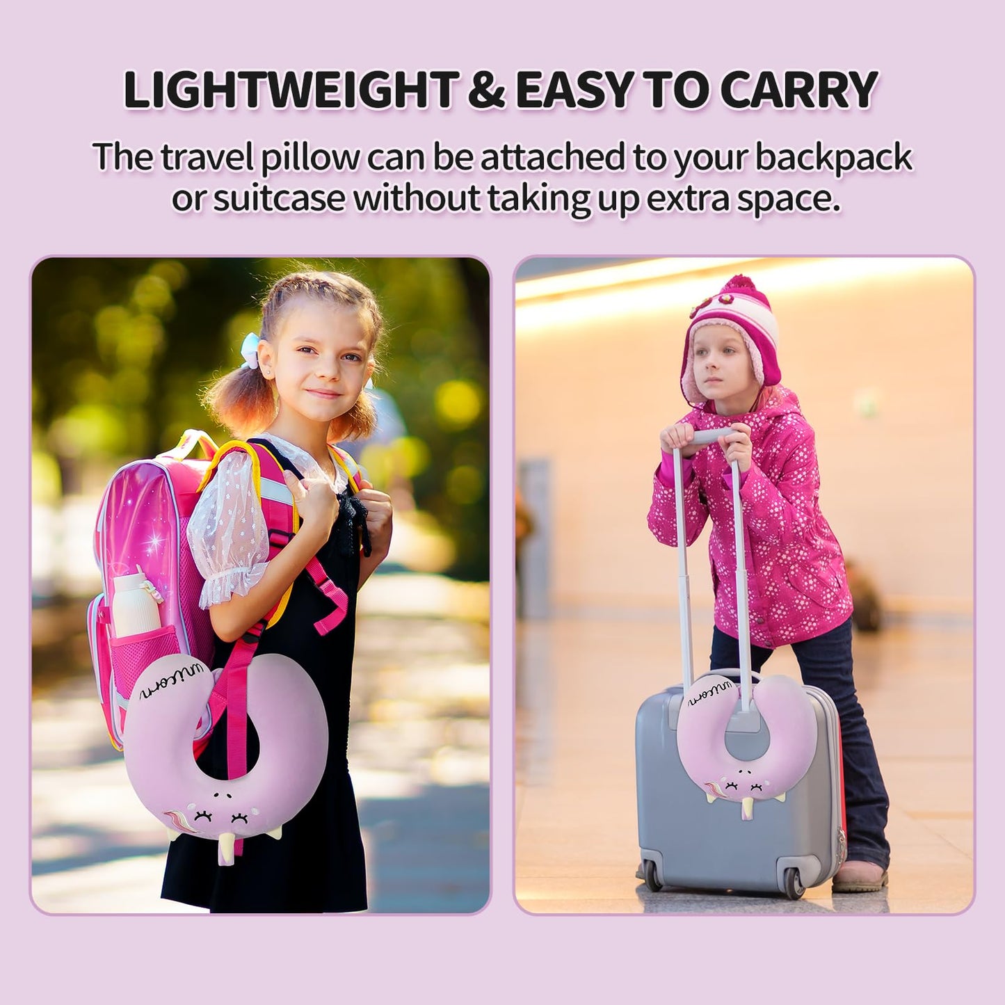 Slumblr® Unicorn Plush U-Shaped Travel Pillow