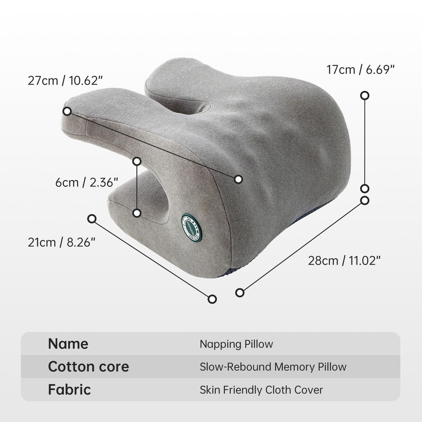 Slumblr® Ergonomic Memory Foam Headrest Pillow