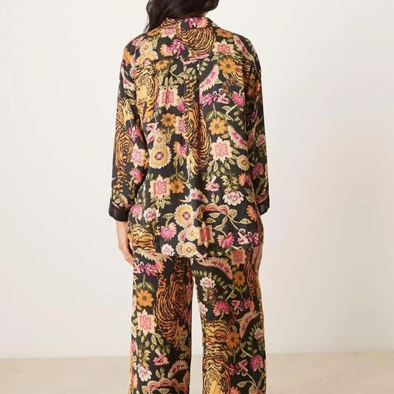 Slumblr® Satin Floral Western Pajama Set Slumblr
