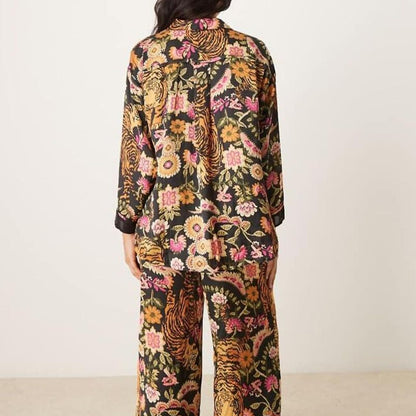 Slumblr® Satin Floral Western Pajama Set