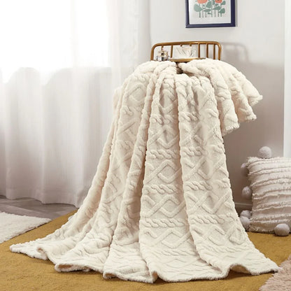 Slumblr® Ruched Faux Fur Cozy Throw Blanket