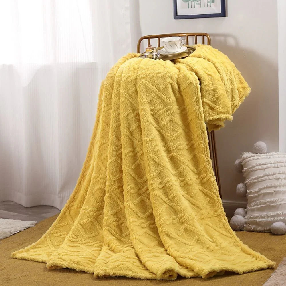 Slumblr® Ruched Faux Fur Cozy Throw Blanket